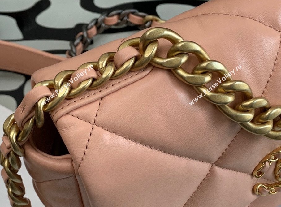 Chanel 19 Lambskin Small 26cm Flap Bag AS1160 Orange Pink 2021 (JY-21112604)