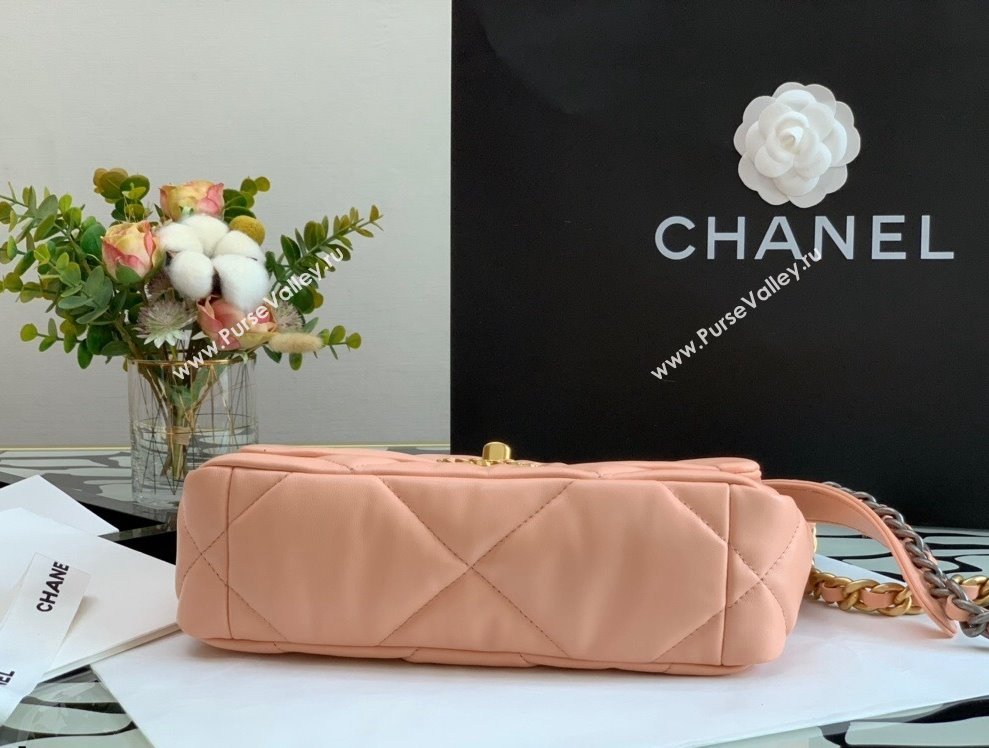 Chanel 19 Lambskin Small 26cm Flap Bag AS1160 Orange Pink 2021 (JY-21112604)