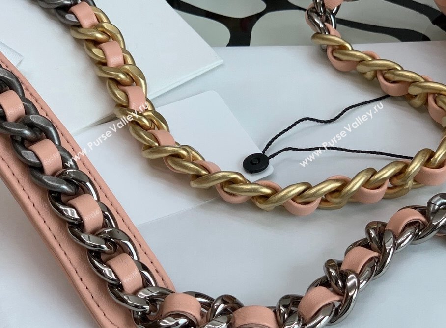 Chanel 19 Lambskin Small 26cm Flap Bag AS1160 Orange Pink 2021 (JY-21112604)