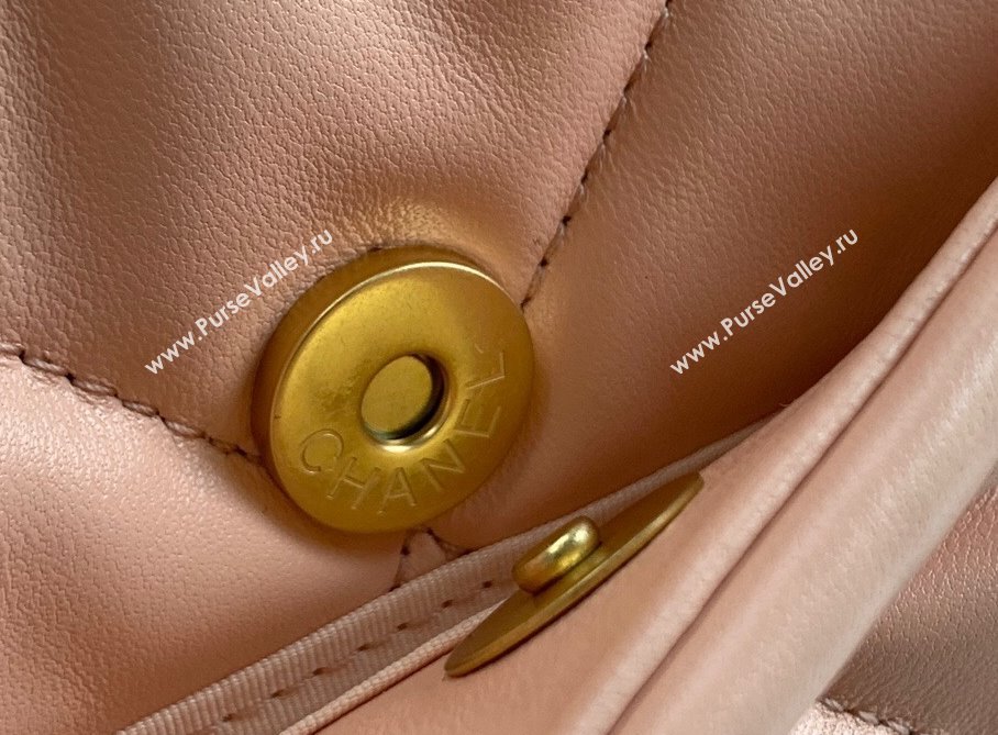 Chanel 19 Lambskin Small 26cm Flap Bag AS1160 Orange Pink 2021 (JY-21112604)