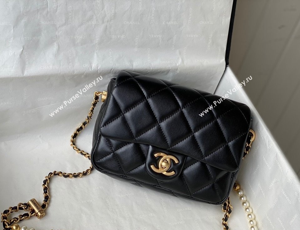 Chanel Lambskin Mini Flap Bag AS2855 Black 2021 (SM-21123023)