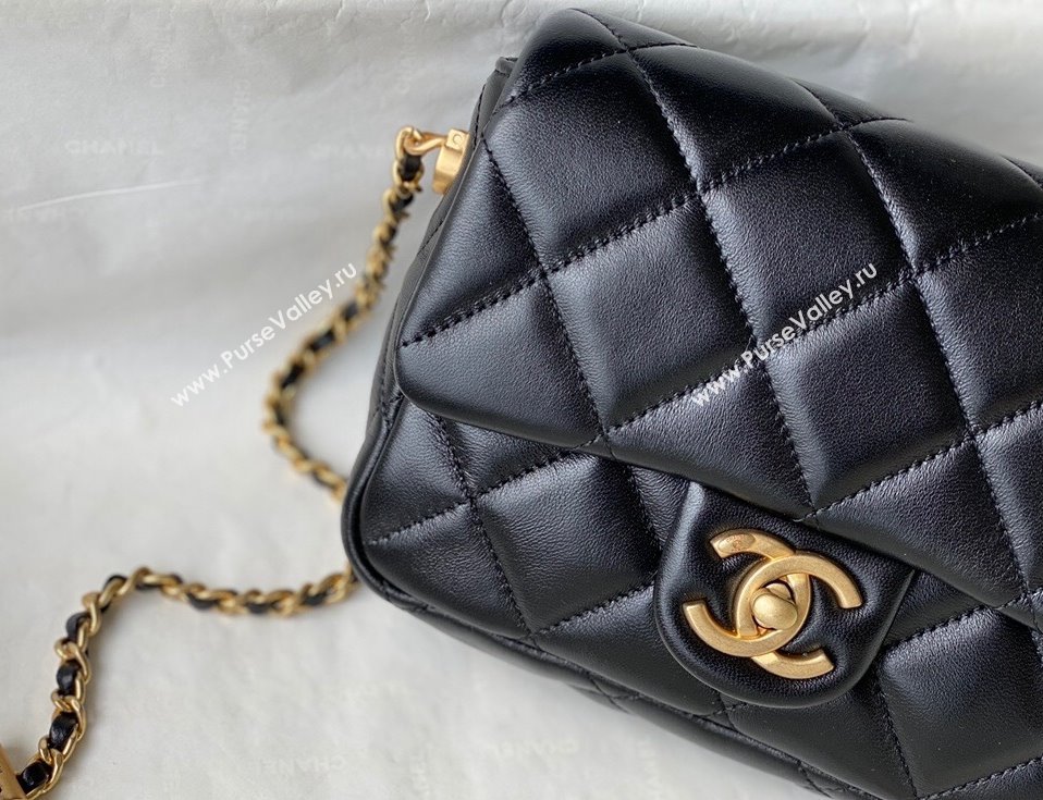 Chanel Lambskin Mini Flap Bag AS2855 Black 2021 (SM-21123023)