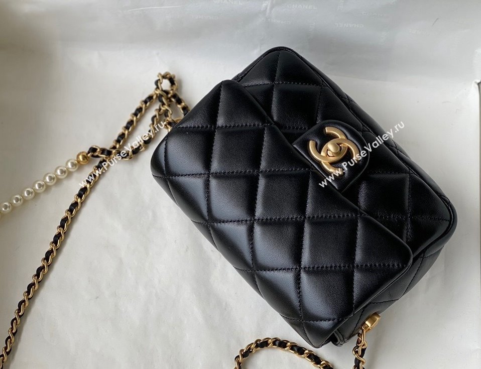 Chanel Lambskin Mini Flap Bag AS2855 Black 2021 (SM-21123023)