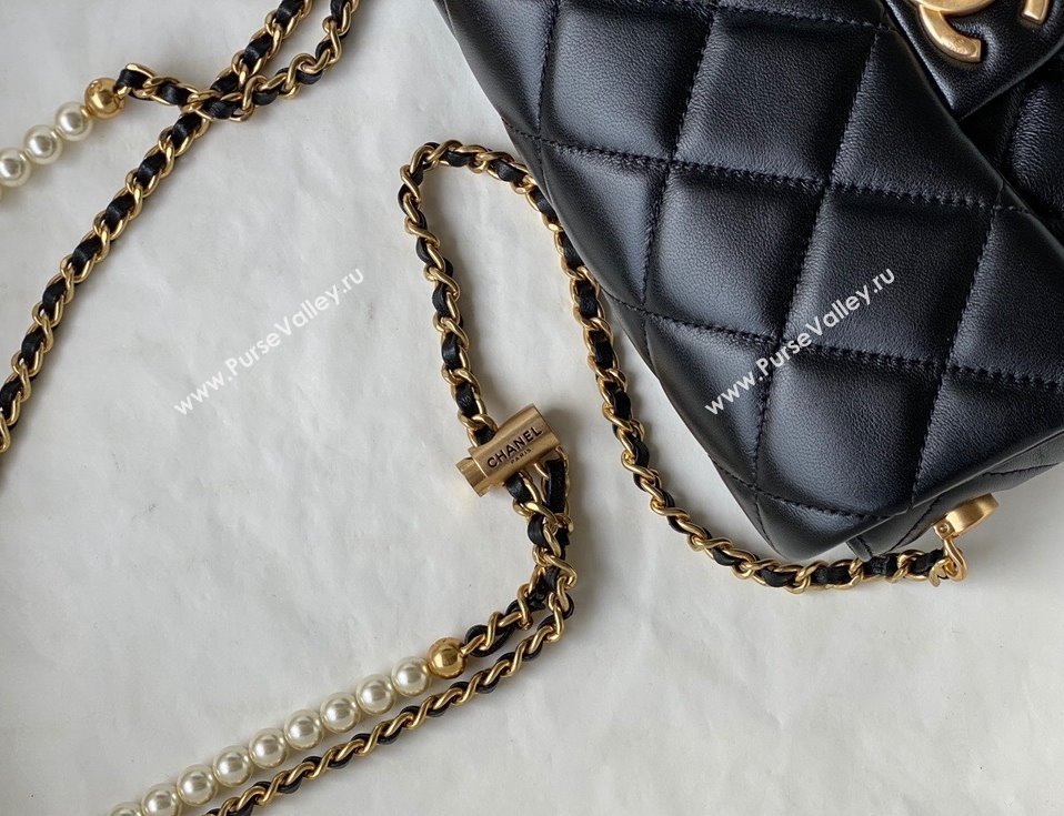 Chanel Lambskin Mini Flap Bag AS2855 Black 2021 (SM-21123023)