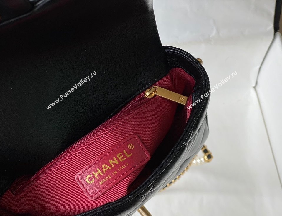 Chanel Lambskin Mini Flap Bag AS2855 Black 2021 (SM-21123023)