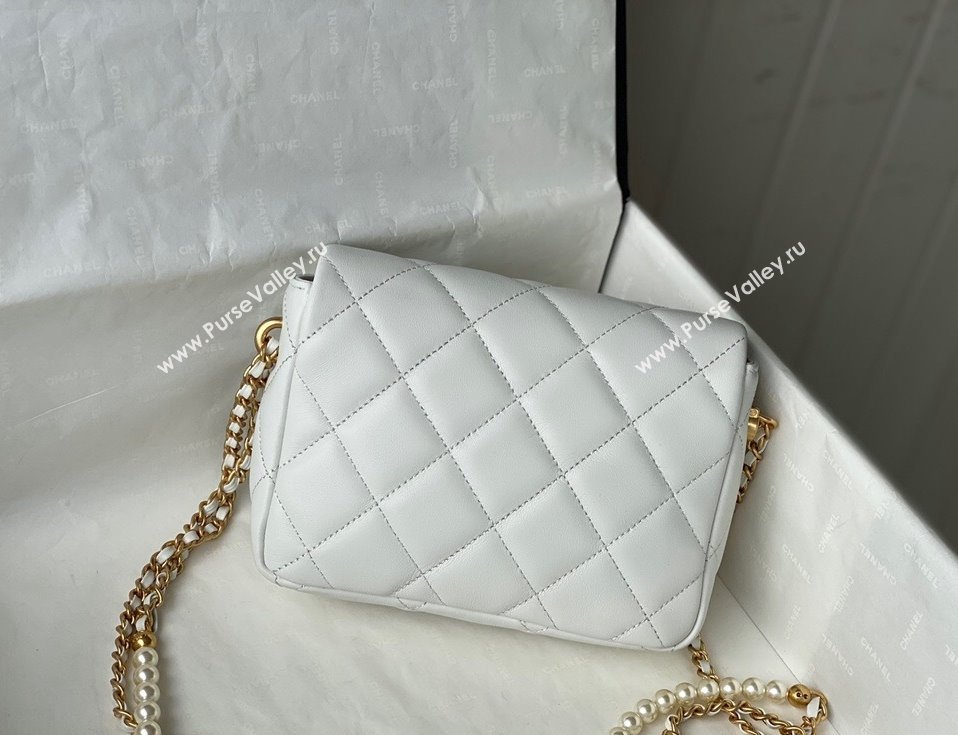 Chanel Lambskin Mini Flap Bag AS2855 White 2021 (SM-21123025)