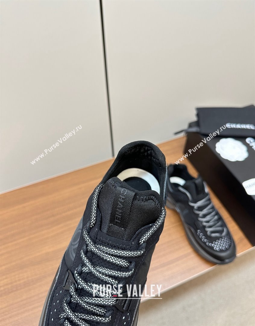 Chanel Suede Fabric Sneakers Black 2023 0719 (MD-23091112)