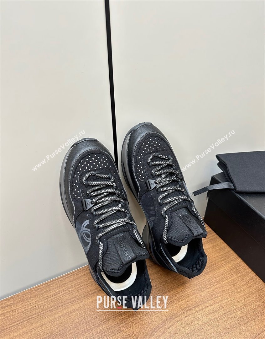 Chanel Suede Fabric Sneakers Black 2023 0719 (MD-23091112)