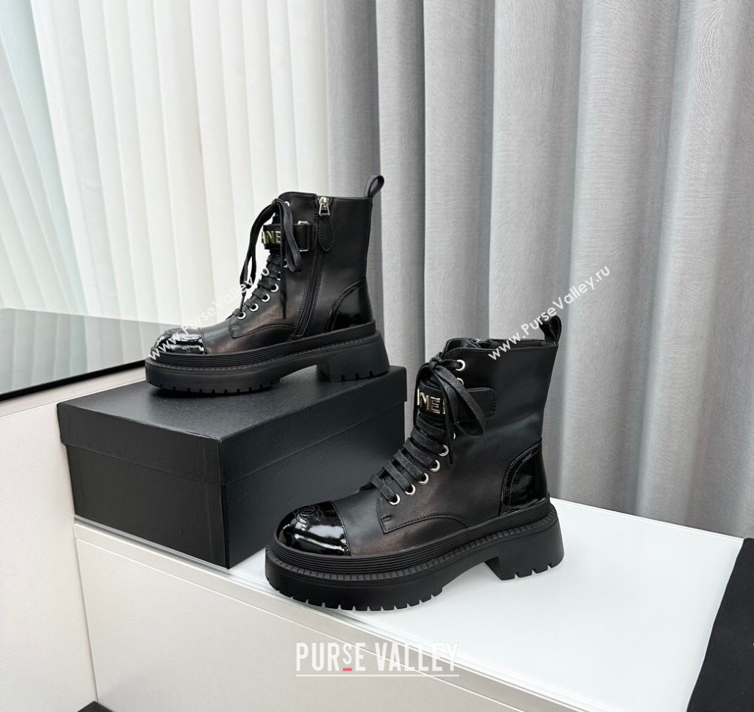 Chanel Calfskin Ankle Boots with Strap Black 2023 CH091101 (MD-23091104)