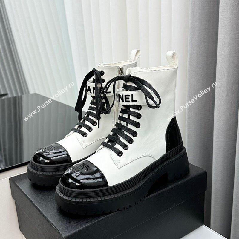 Chanel Ankle Boots with Strap White 2023 CH091101 (MD-23091105)