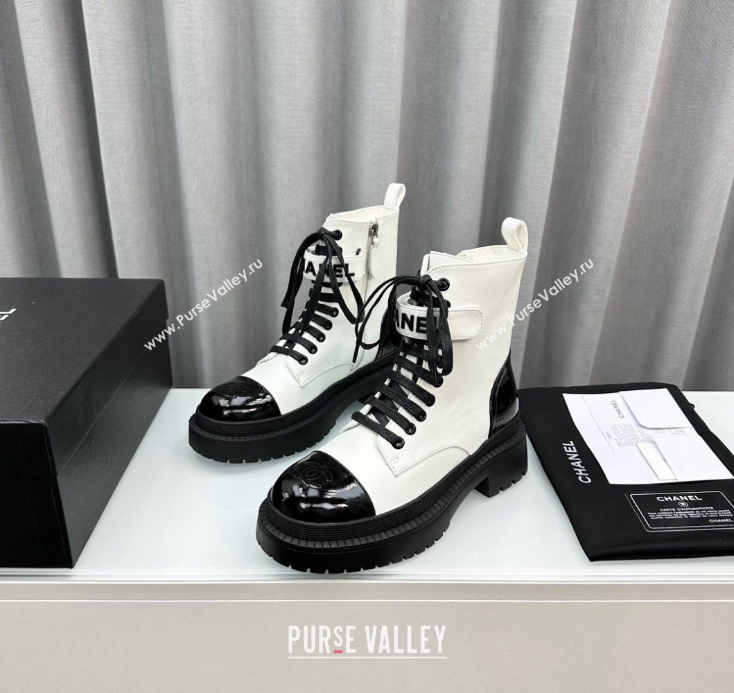 Chanel Ankle Boots with Strap White 2023 CH091101 (MD-23091105)