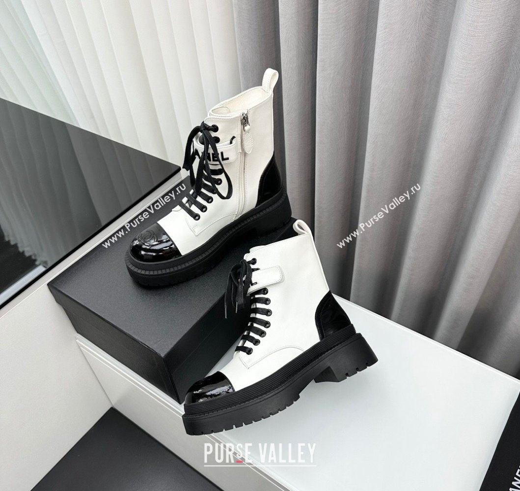 Chanel Ankle Boots with Strap White 2023 CH091101 (MD-23091105)