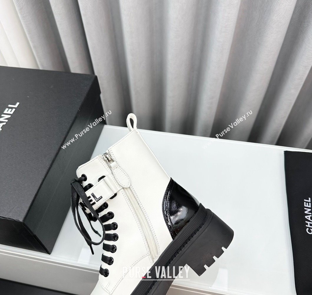 Chanel Ankle Boots with Strap White 2023 CH091101 (MD-23091105)