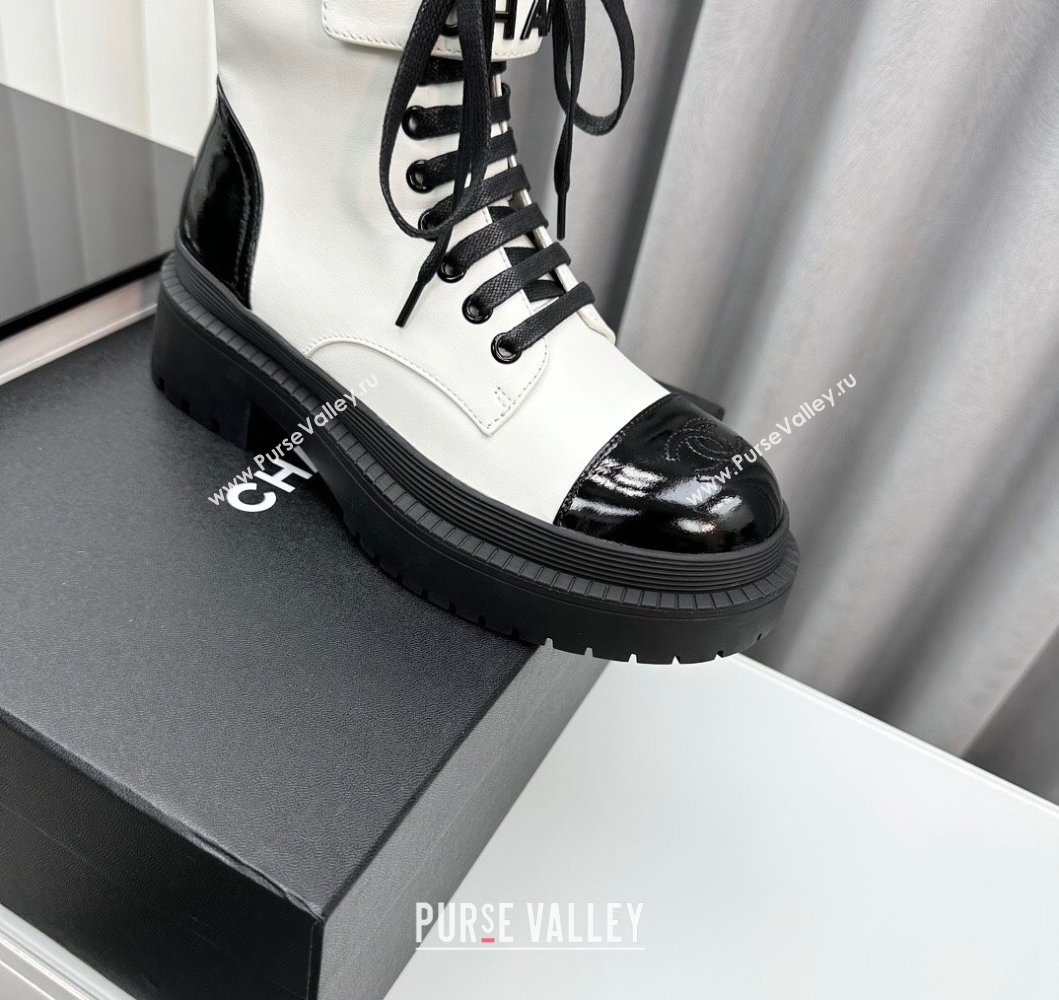 Chanel Ankle Boots with Strap White 2023 CH091101 (MD-23091105)