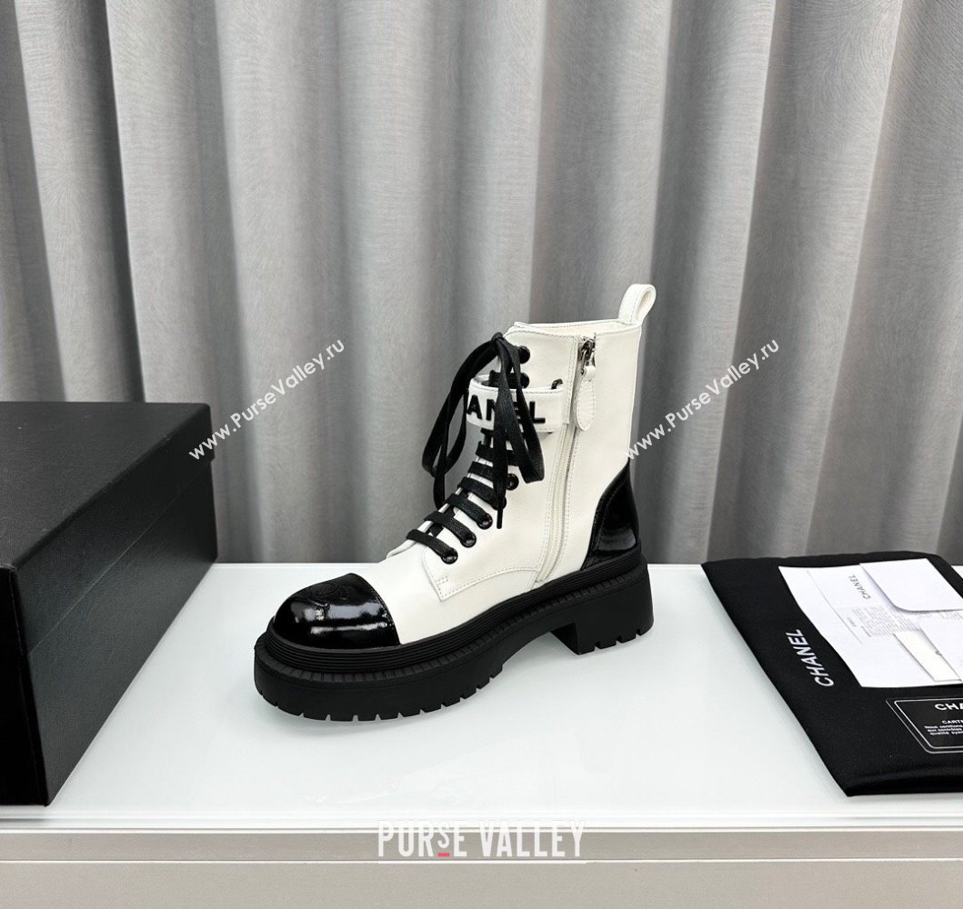 Chanel Ankle Boots with Strap White 2023 CH091101 (MD-23091105)