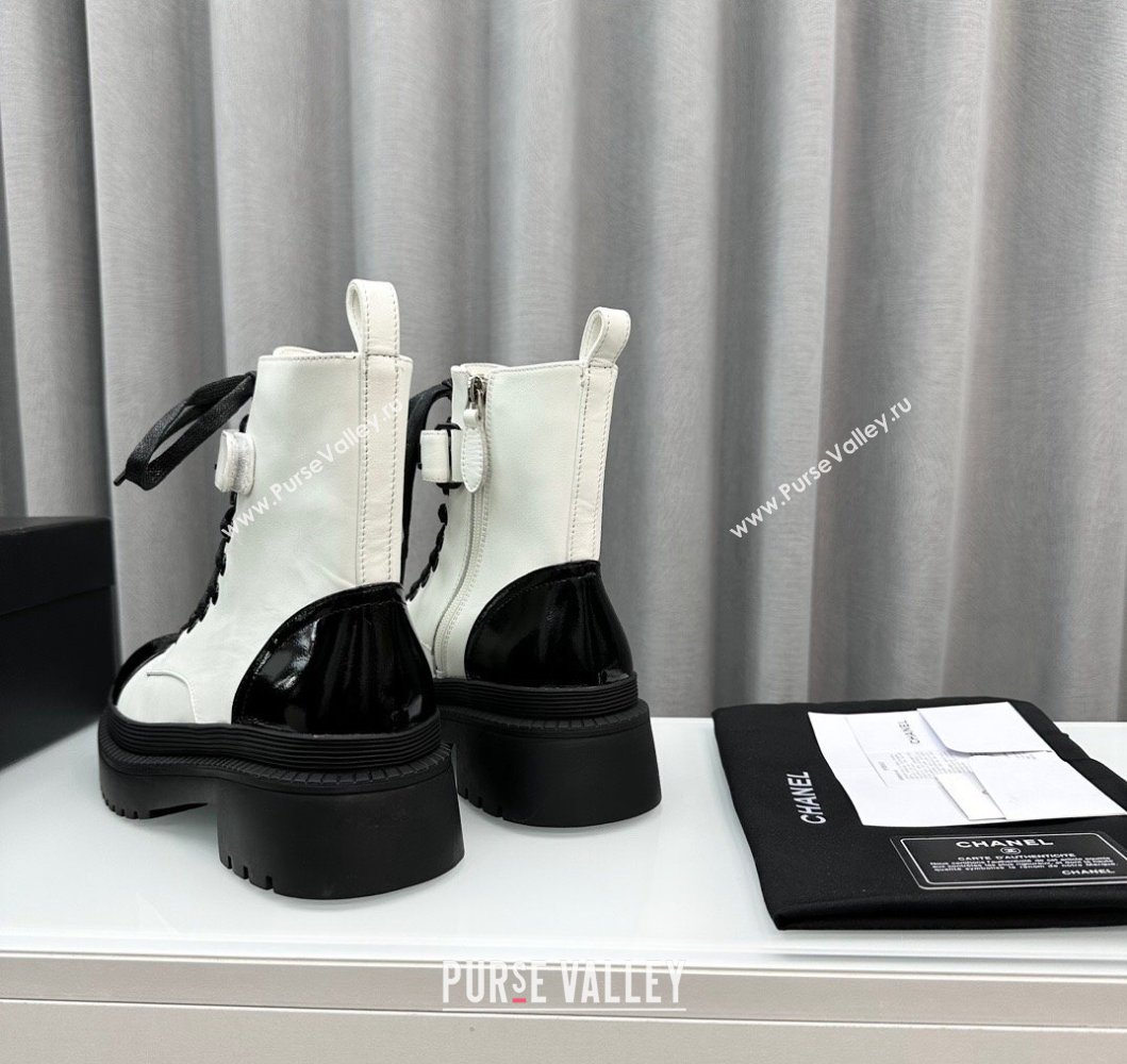 Chanel Ankle Boots with Strap White 2023 CH091101 (MD-23091105)