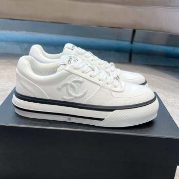 Chanel Calfskin CC Sneakers White 2 2023 CH101110 (SS-231011056)