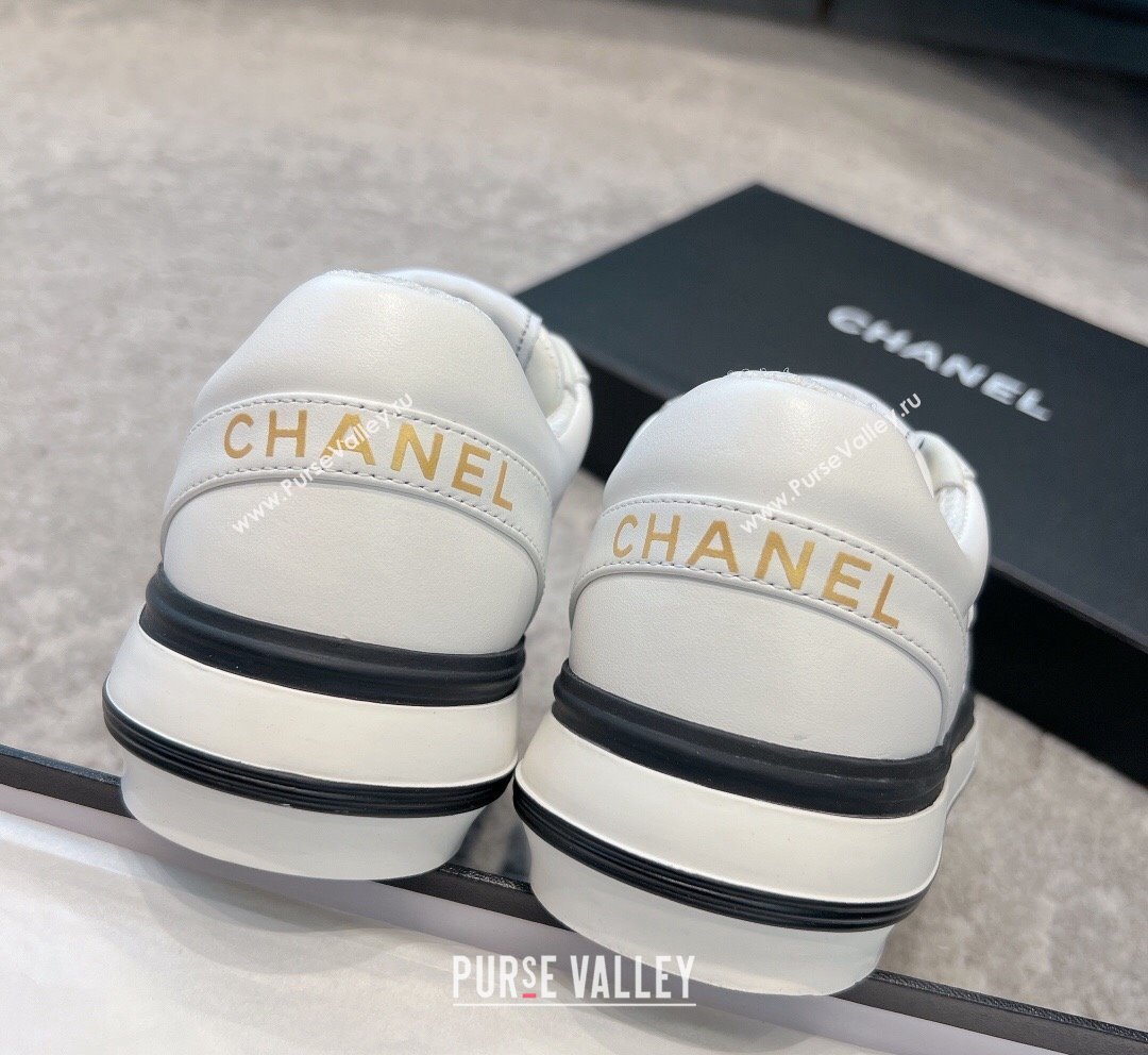 Chanel Calfskin CC Sneakers White 2 2023 CH101110 (SS-231011056)