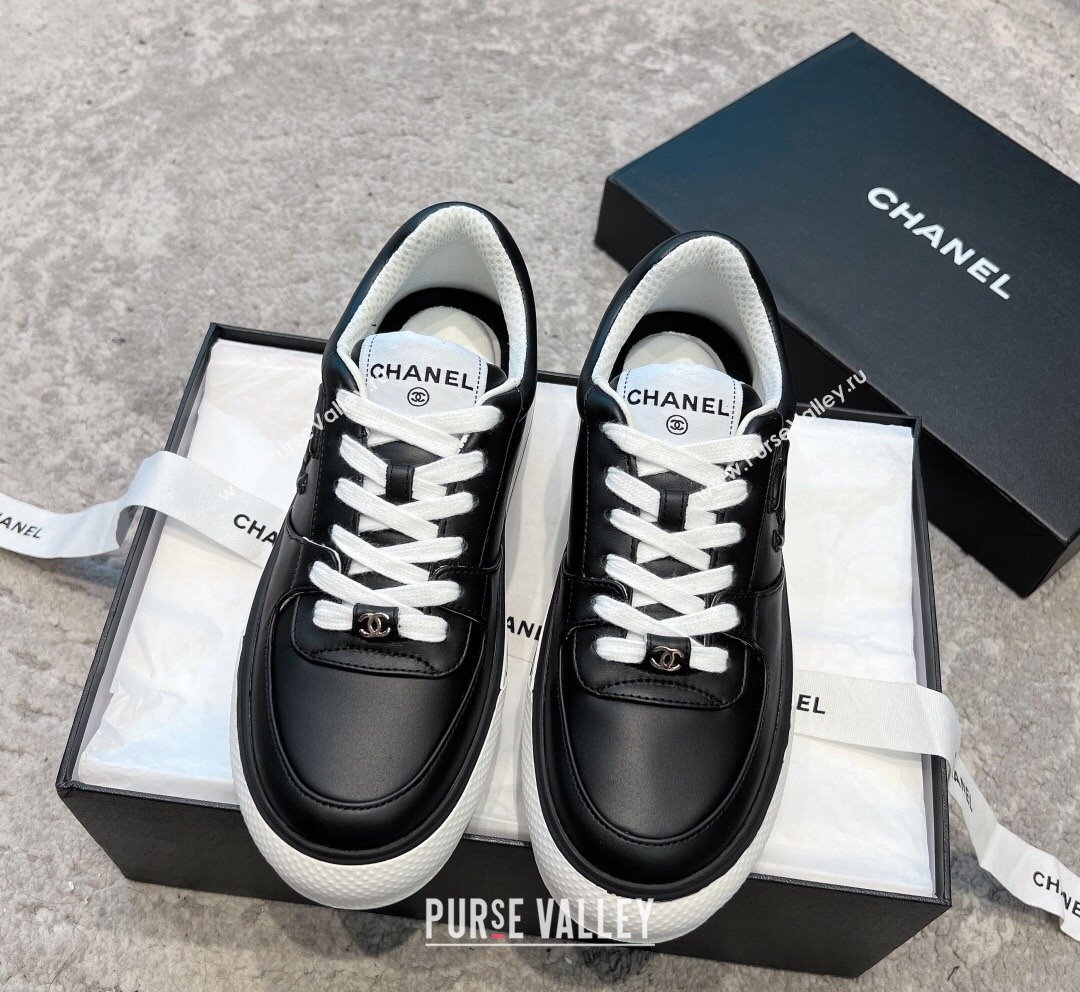 Chanel Calfskin CC Sneakers Black 2 2023 CH101110 (SS-231011057)