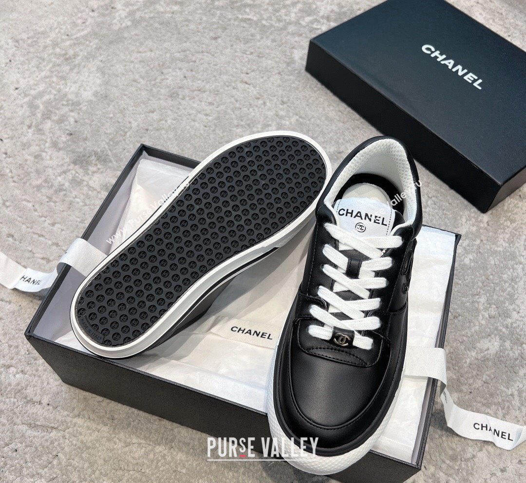 Chanel Calfskin CC Sneakers Black 2 2023 CH101110 (SS-231011057)