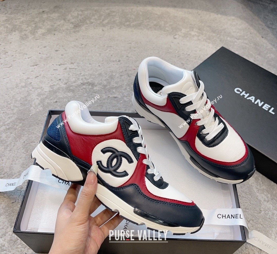 Chanel Calfskin Sneakers G45333 White/Black/Red 2023 (SS-231011068)