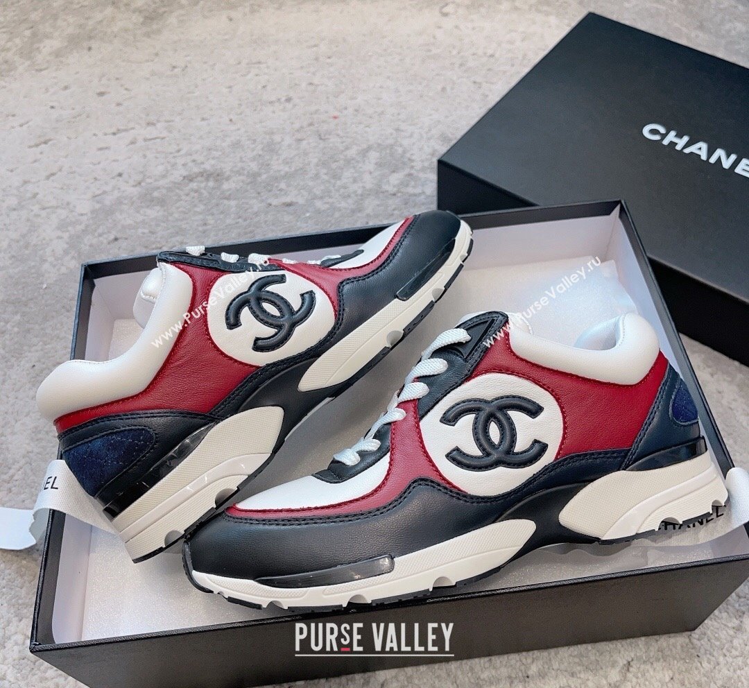 Chanel Calfskin Sneakers G45333 White/Black/Red 2023 (SS-231011068)