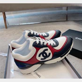 Chanel Calfskin Sneakers G45333 White/Black/Red 2023 (SS-231011068)