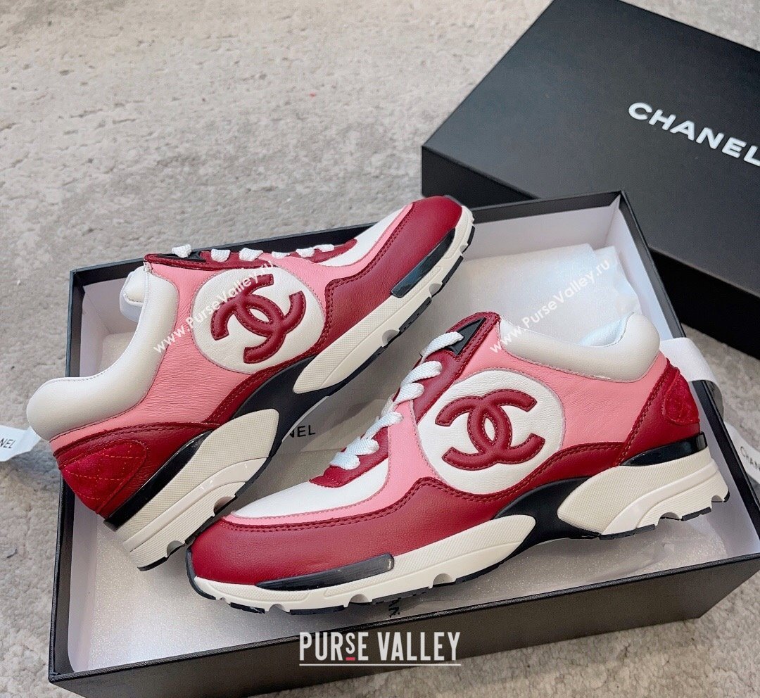 Chanel Calfskin Sneakers G45333 White/Red/Pink 2023 (SS-231011069)