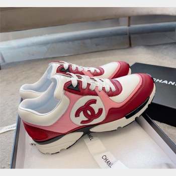 Chanel Calfskin Sneakers G45333 White/Red/Pink 2023 (SS-231011069)