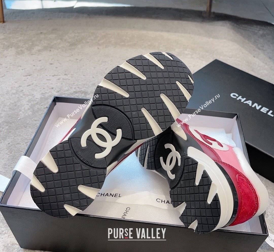 Chanel Calfskin Sneakers G45333 White/Red/Pink 2023 (SS-231011069)