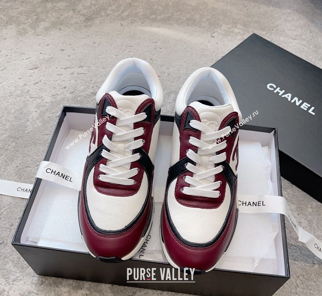 Chanel Calfskin Sneakers G45333 Burgundy 2023 (SS-231011070)