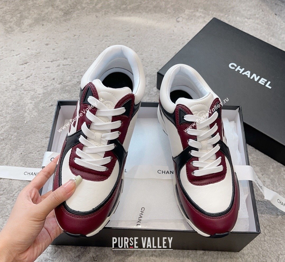 Chanel Calfskin Sneakers G45333 Burgundy 2023 (SS-231011070)