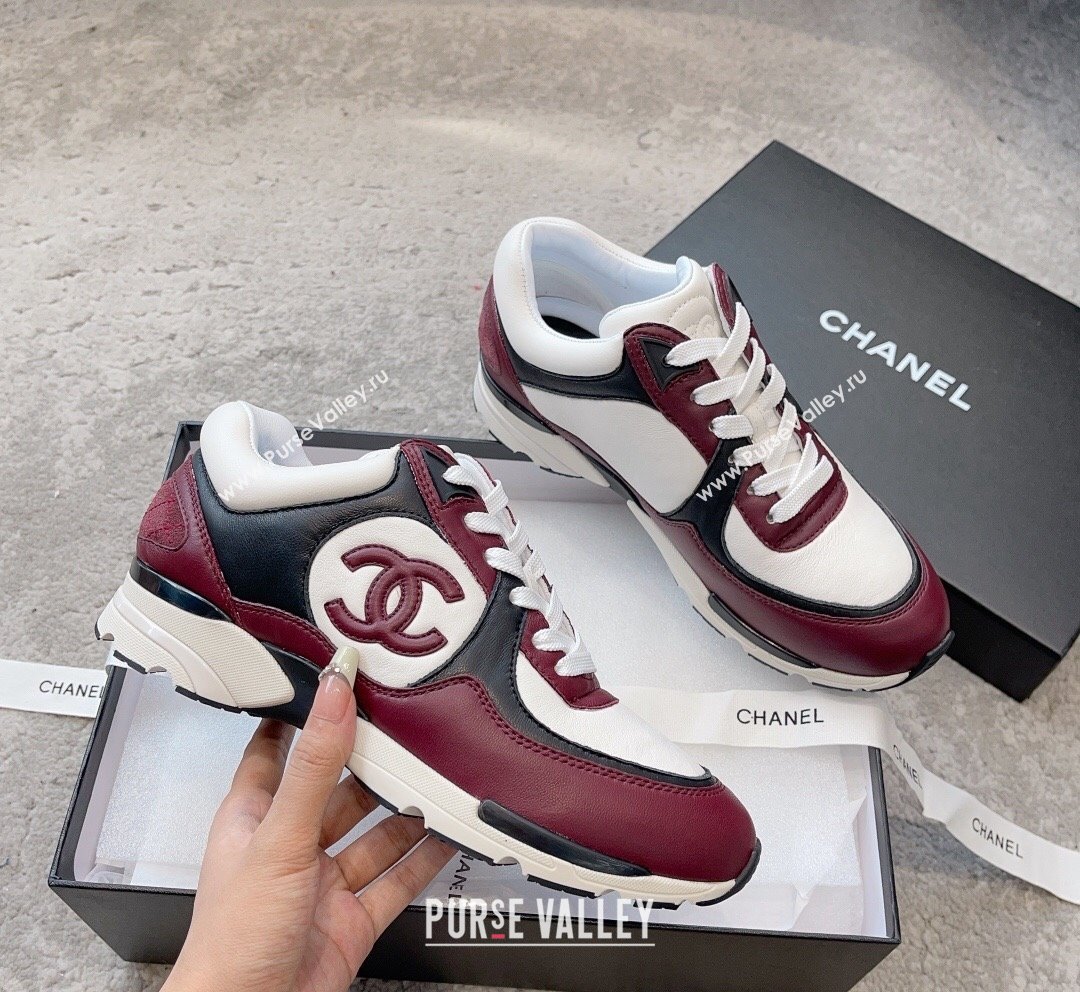 Chanel Calfskin Sneakers G45333 Burgundy 2023 (SS-231011070)