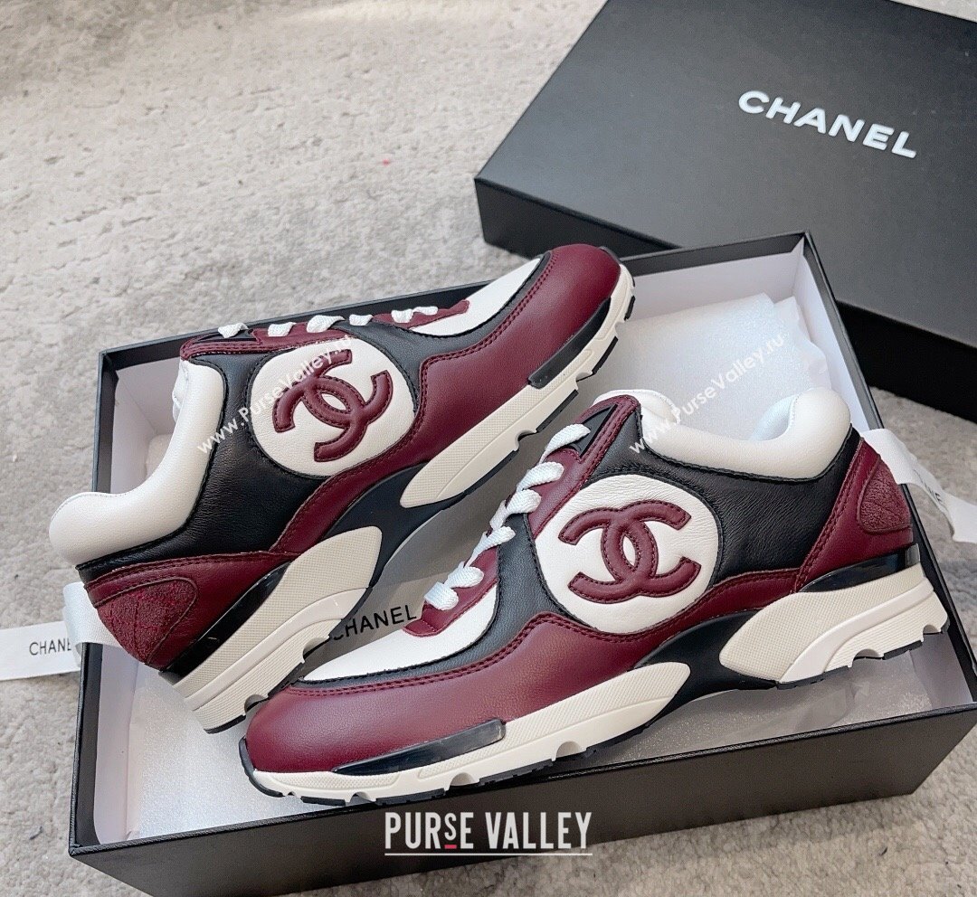 Chanel Calfskin Sneakers G45333 Burgundy 2023 (SS-231011070)