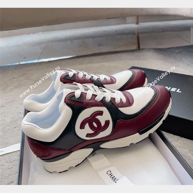 Chanel Calfskin Sneakers G45333 Burgundy 2023 (SS-231011070)