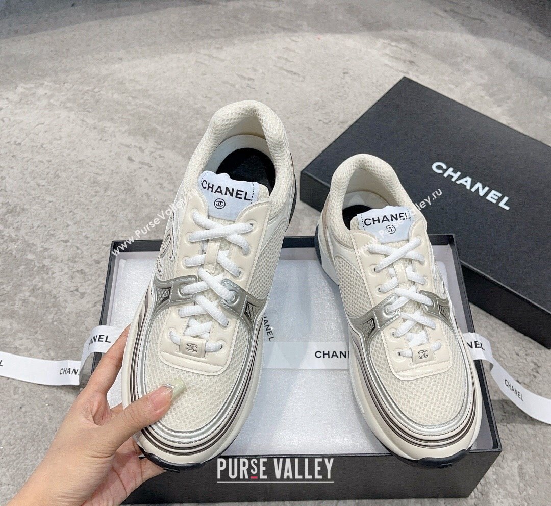 Chanel Mesh Calfskin Sneakers G39792 White 2023 (SS-231011072)