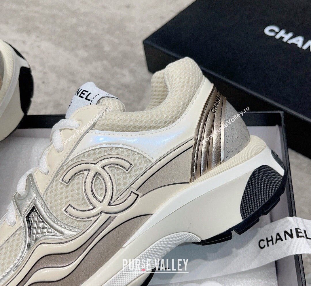 Chanel Mesh Calfskin Sneakers G39792 White 2023 (SS-231011072)