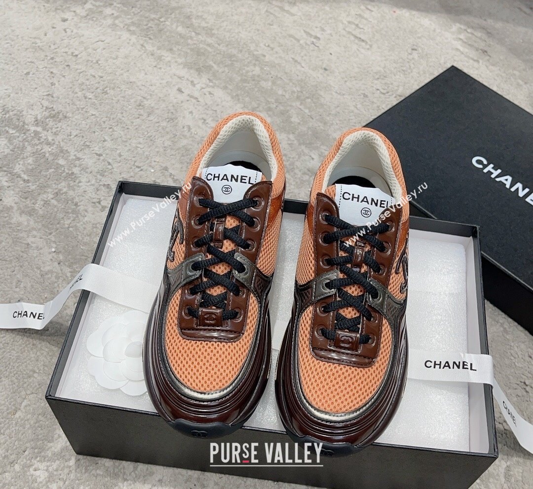 Chanel Mesh Calfskin Sneakers G39792 Orange 2023 (SS-231011073)