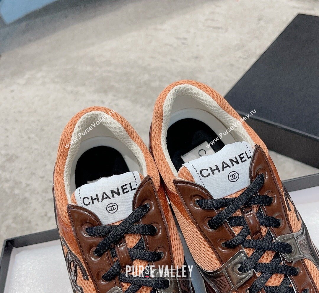 Chanel Mesh Calfskin Sneakers G39792 Orange 2023 (SS-231011073)