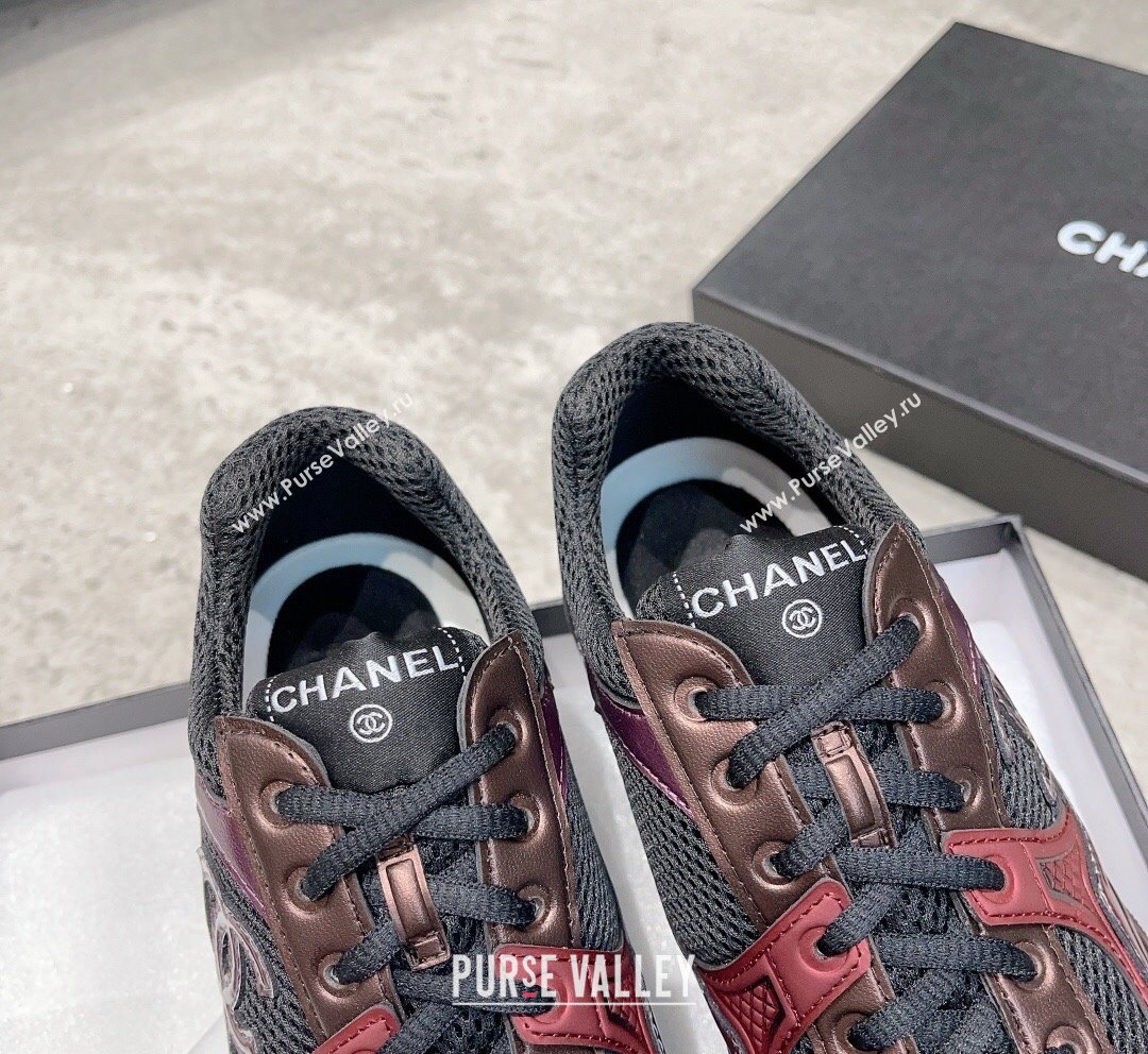 Chanel Mesh Calfskin Sneakers G39792 Purple/Black 2023 (SS-231011075)