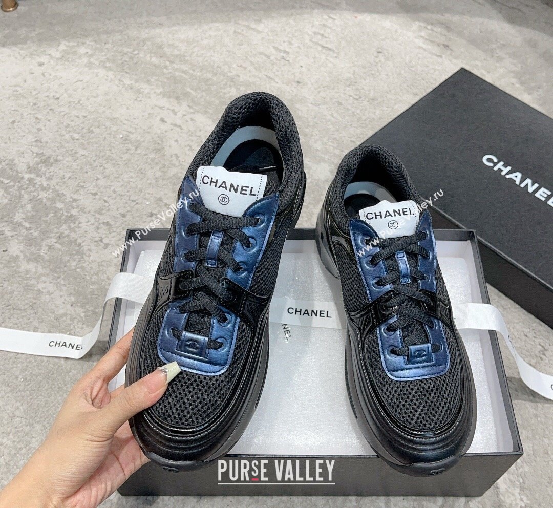 Chanel Mesh Calfskin Sneakers G39792 Black 2 2023 (SS-231011076)