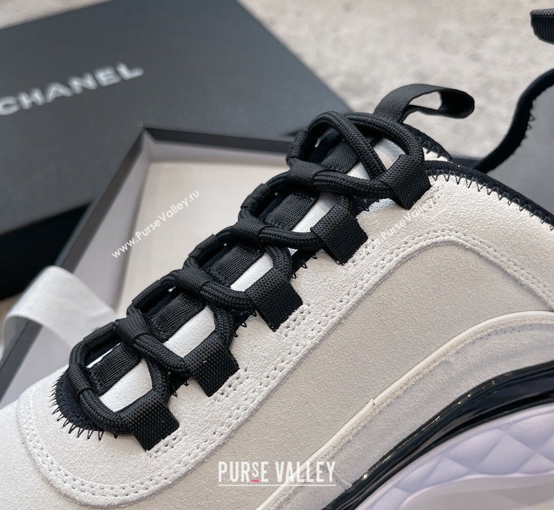 Chanel Suede Sneakers G39070 White 2023 1025 (SS-231025101)