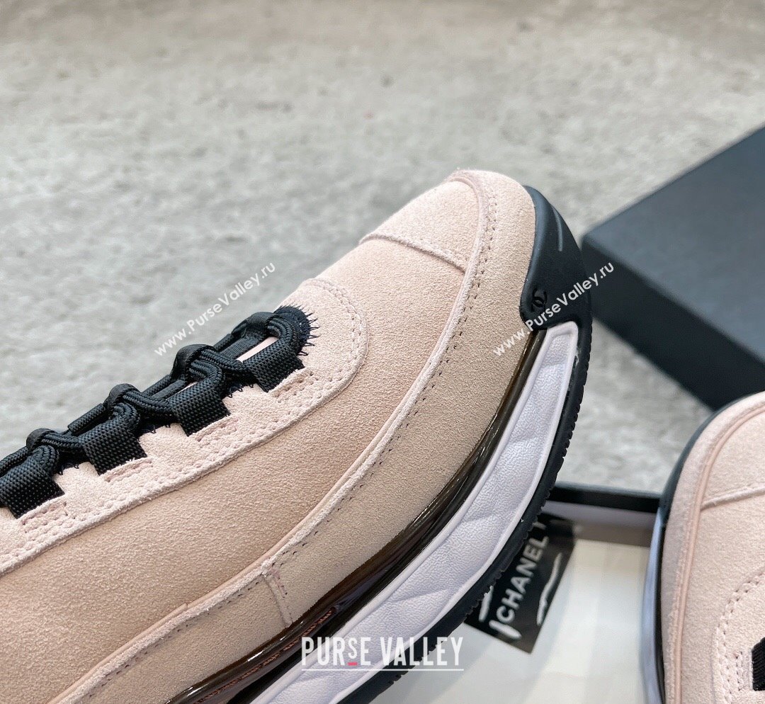 Chanel Suede Sneakers G39070 Nude Pink 2023 1025 (SS-231025102)