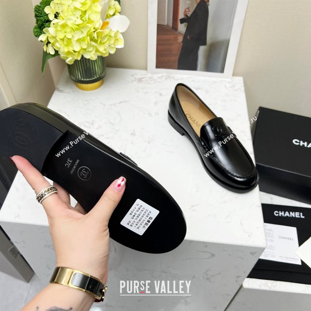 Chanel Patent Calfskin Loafers Black 2 2023 CH120111 (MD-231201080)