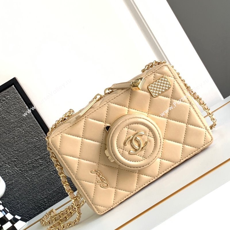 Chanel Quilted Calfskin Camera Bag Beige 2024 (yezi-240218015)