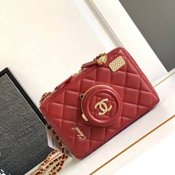 Chanel Quilted Calfskin Camera Bag Red 2024 (yezi-240218016)