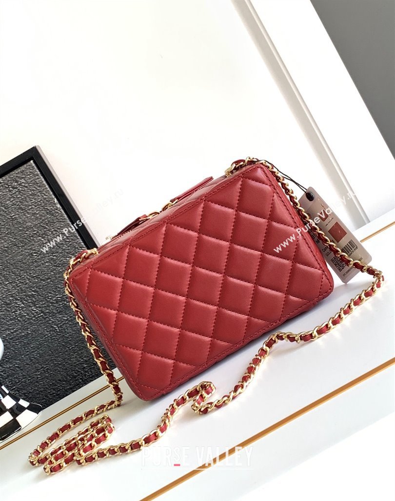 Chanel Quilted Calfskin Camera Bag Red 2024 (yezi-240218016)