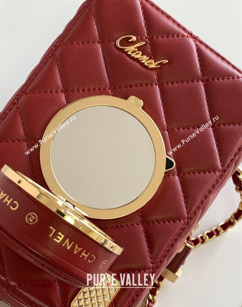 Chanel Quilted Calfskin Camera Bag Red 2024 (yezi-240218016)