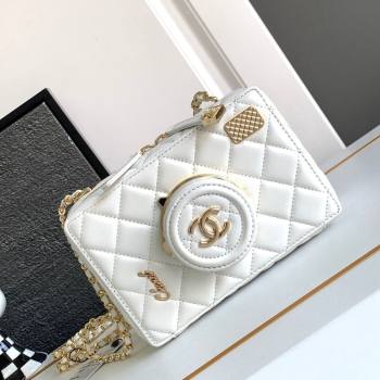 Chanel Quilted Calfskin Camera Bag White 2024 (yezi-240218017)