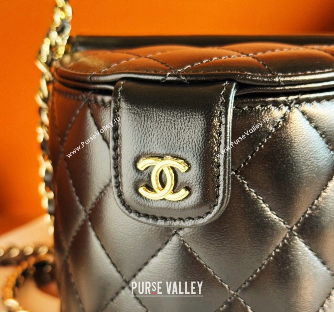 Chanel Quilted Calfskin Vanity with Chain AP3094 Black 2024 (yezi-240218020)